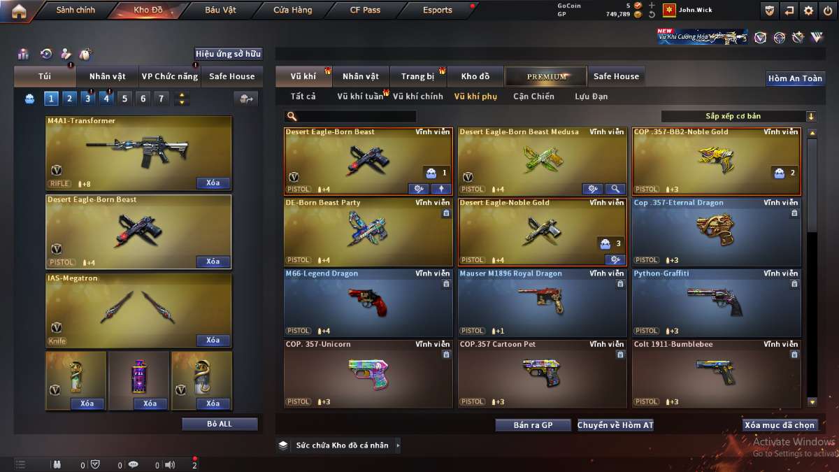 shop acc cf uy tin gia re